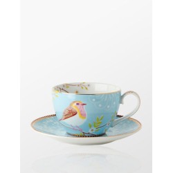 Early Birds Mavi Porselen Çay Fincanı