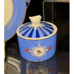 Love Birds Mavi Madalyon Şekerlik