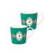 Love Birds Yeşil Madalyon Mug Kupa 150 ml