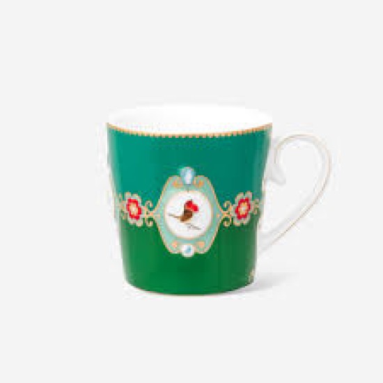 Love Birds Yeşil Madalyon Mug Kupa 250 ml