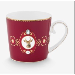 Love Birds Geyikli Kırmızı Büyük Mug kupa 250 ml