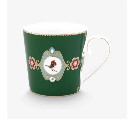 Love Birds Koyu Yeşil  Mug Kupa 250 ml