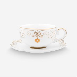 Pip Studio Royal Gold White Mavi Beyaz Porselen Kahve Fincanı 125 ml Pip Studio Royal Gold White Mavi Beyaz Porselen Kahve Fincanı 125 ml