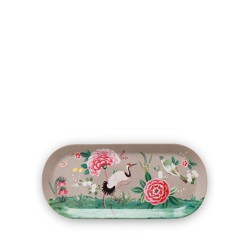 Blushing Birds Haki Porselen Servis Tabağı 33 cm Blushing Birds Haki Porselen Servis Tabağı 33 cm