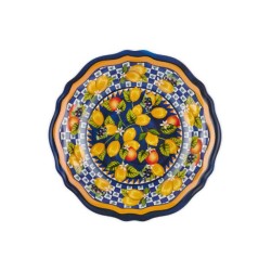 Chiara Alessi Portofino Mavi Limonlu Servis Kasesi 35 cm