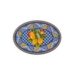 Chiara Alessi Portofino Mavi Melamin Servis Tabağı  50 cm