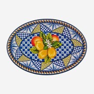Chiara Alessi Portofino Mavi Meyveli Oval Tabak 50 cm Chiara Alessi Portofino Mavi Meyveli Oval Tabak 50 cm