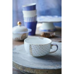 Pip Studio Royal White Mavi Beyaz Porselen Kahve Fincanı 125 ml Pip Studio Royal White Mavi Beyaz Porselen Kahve Fincanı 125 ml
