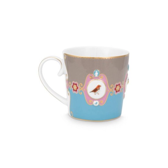 Love Birds Mavi Haki Madalyon Mug Kupa 250 ml