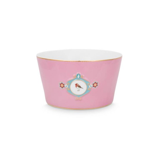 Love Birds Pembe Madalyon Kase 15 cm